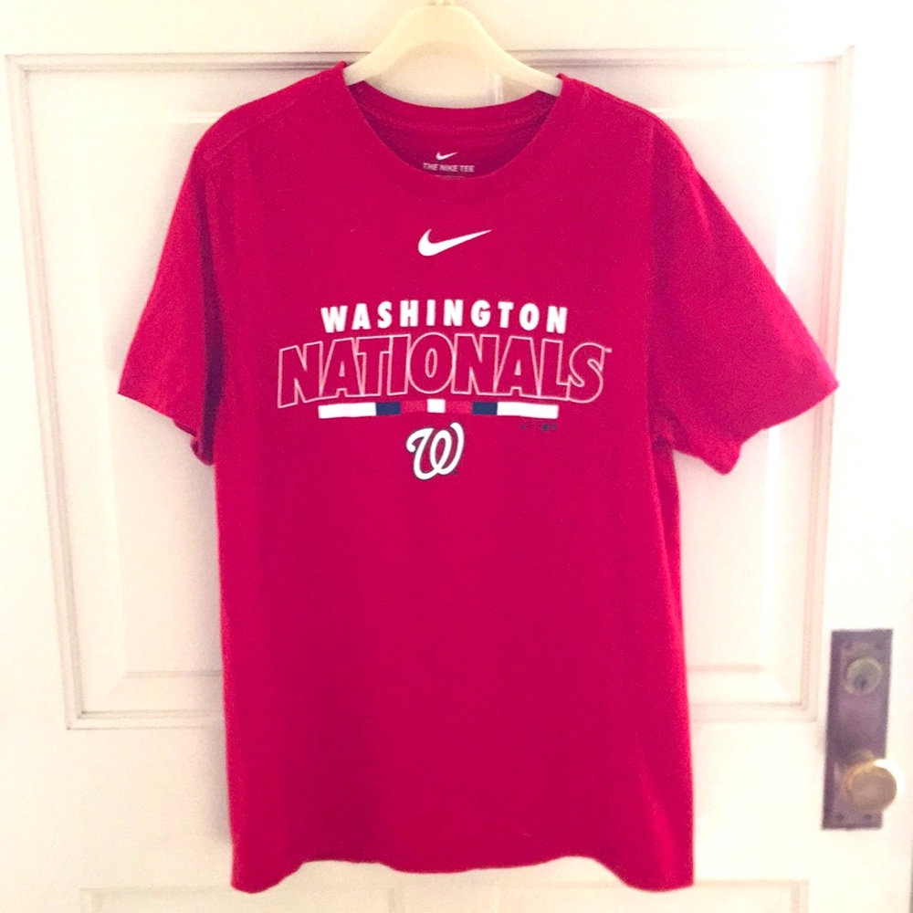 Washington Nationals red Nike shirt